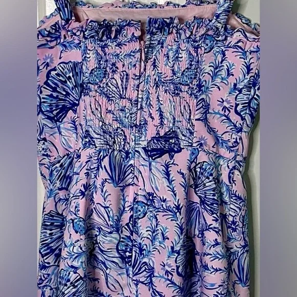 Lilly Pulitzer ZENON RUFFLE ROMPER  Lilac A Little Jelly size 2-like new - Picture 8 of 10
